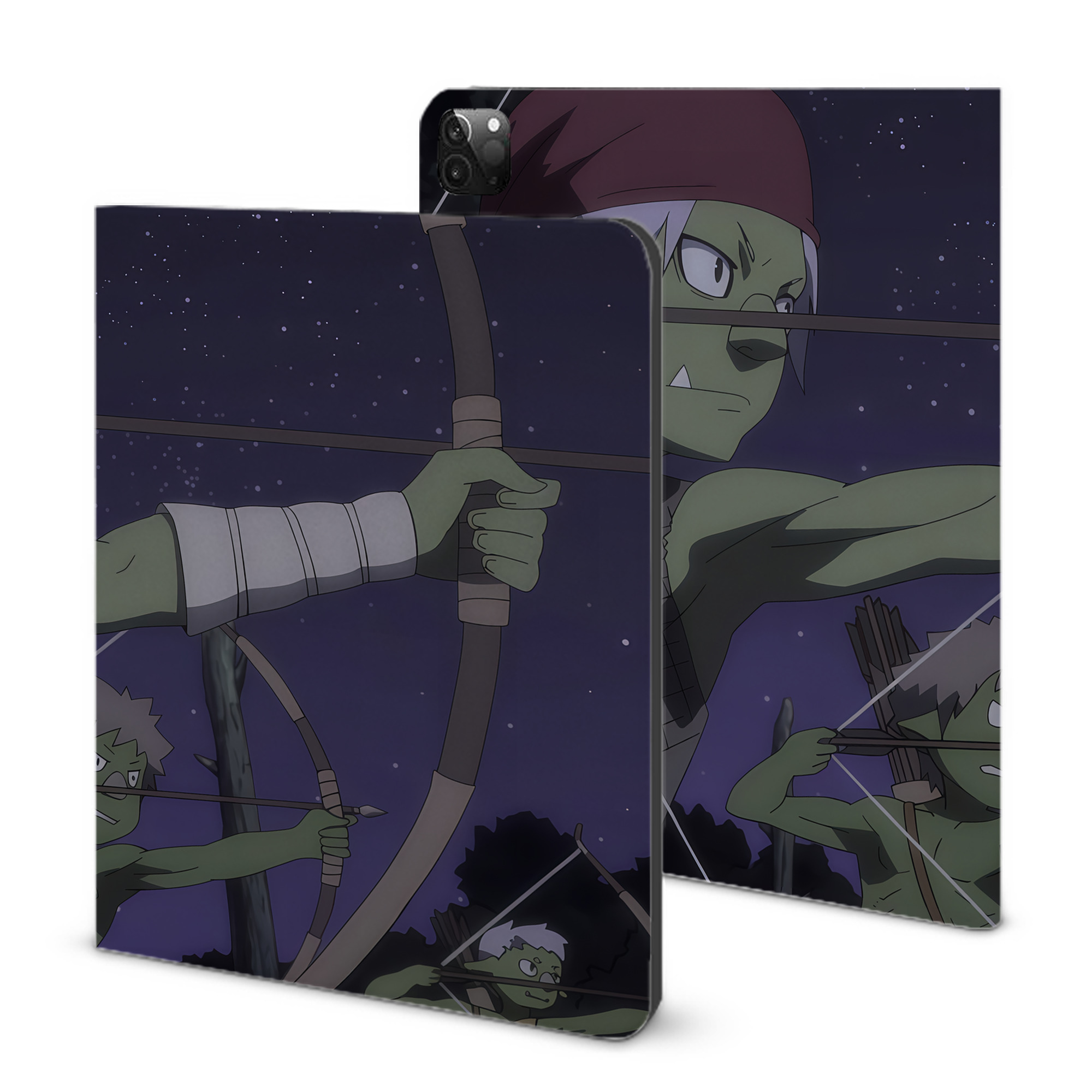 （画像用） 転スラ Regarding Reincarnated to Slime IPadケース ペンホルダー付き ブックスタイルデザイン